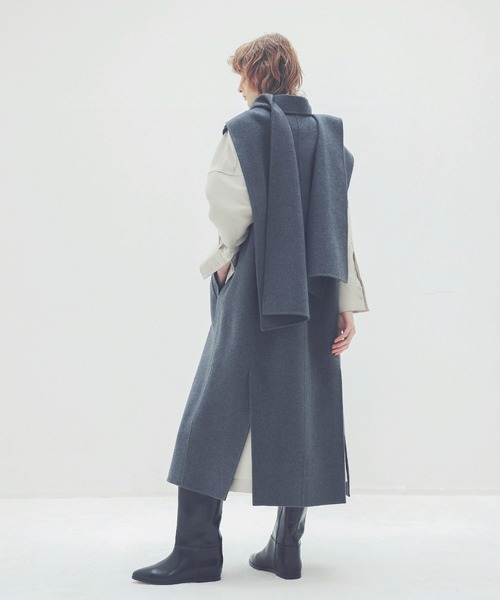 DRESSLAVE(ドレスレイブ)の「front dual face rever gilet(フロントデュアルフェイスリバージレ)(ベスト・レディース・グレー・38)」の8枚目の写真