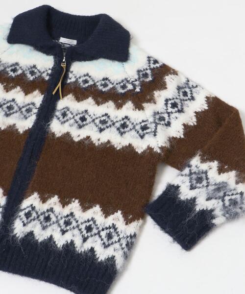 ITEMS URBANRESEARCH（アイテムズ アーバンリサーチ）の「シャギーカウチンニットカーディガン（カーディガン/ボレロ・レディース・ネイビー/モカ・FREE）」の10枚目の写真