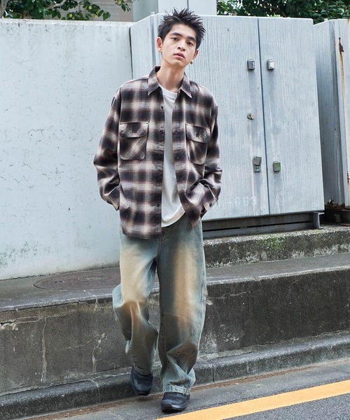 WEGO（ウィゴー）の「WEGO/イージーバレルレッグデニムパンツ（デニムパンツ・メンズ・スカイブルー/ブラウン/ブラック系3/ライトインディゴブルー/ブラック・SMALL/MEDIUM/LARGE）」の15枚目の写真