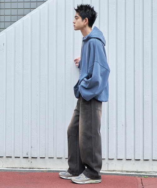 WEGO（ウィゴー）の「WEGO/イージーバレルレッグデニムパンツ（デニムパンツ・メンズ・スカイブルー/ブラウン/ブラック系3/ライトインディゴブルー/ブラック・SMALL/MEDIUM/LARGE）」の13枚目の写真