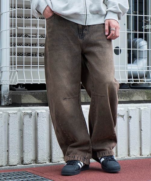 WEGO（ウィゴー）の「WEGO/イージーバレルレッグデニムパンツ（デニムパンツ・メンズ・スカイブルー/ブラウン/ブラック系3/ライトインディゴブルー/ブラック・SMALL/MEDIUM/LARGE）」の21枚目の写真