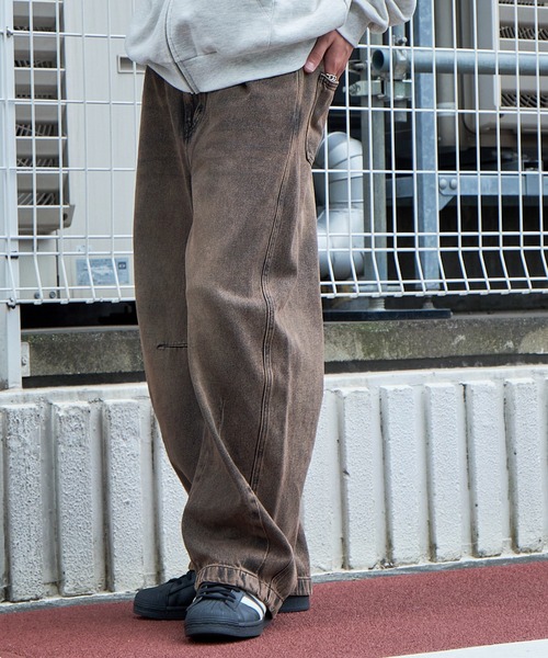 WEGO（ウィゴー）の「WEGO/イージーバレルレッグデニムパンツ（デニムパンツ・メンズ・スカイブルー/ブラウン/ブラック系3/ライトインディゴブルー/ブラック・SMALL/MEDIUM/LARGE）」の22枚目の写真