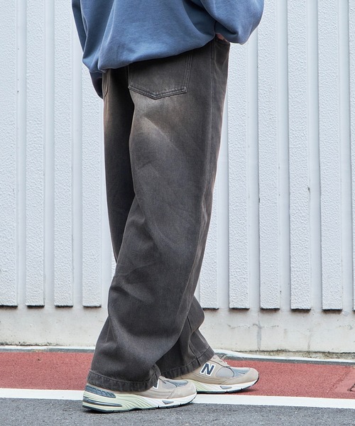 WEGO（ウィゴー）の「WEGO/イージーバレルレッグデニムパンツ（デニムパンツ・メンズ・スカイブルー/ブラウン/ブラック系3/ライトインディゴブルー/ブラック・SMALL/MEDIUM/LARGE）」の19枚目の写真