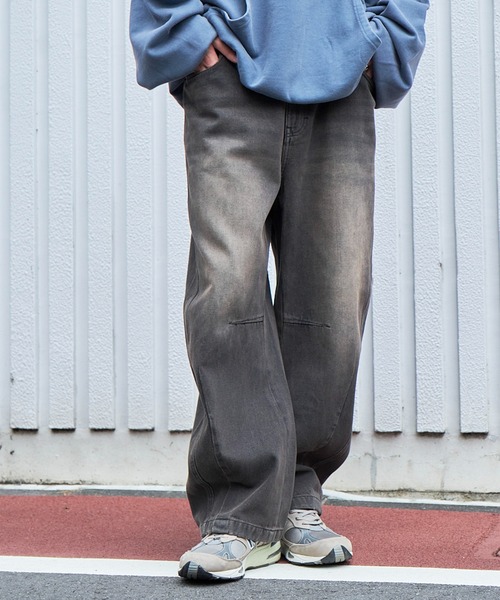 WEGO（ウィゴー）の「WEGO/イージーバレルレッグデニムパンツ（デニムパンツ・メンズ・スカイブルー/ブラウン/ブラック系3/ライトインディゴブルー/ブラック・SMALL/MEDIUM/LARGE）」の17枚目の写真