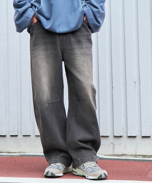 WEGO（ウィゴー）の「WEGO/イージーバレルレッグデニムパンツ（デニムパンツ・メンズ・スカイブルー/ブラウン/ブラック系3/ライトインディゴブルー/ブラック・SMALL/MEDIUM/LARGE）」の18枚目の写真