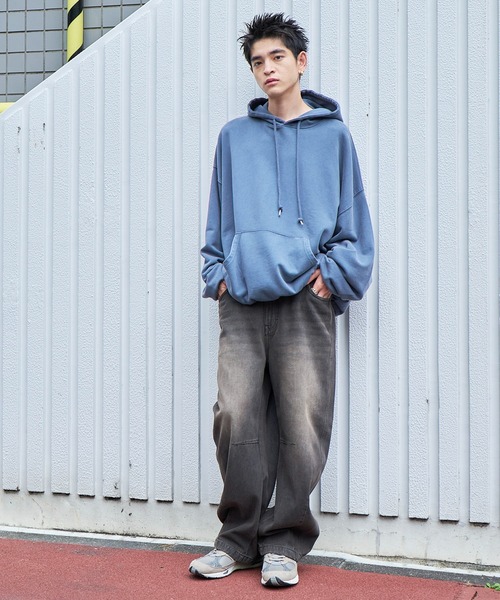 WEGO（ウィゴー）の「WEGO/イージーバレルレッグデニムパンツ（デニムパンツ・メンズ・スカイブルー/ブラウン/ブラック系3/ライトインディゴブルー/ブラック・SMALL/MEDIUM/LARGE）」の20枚目の写真