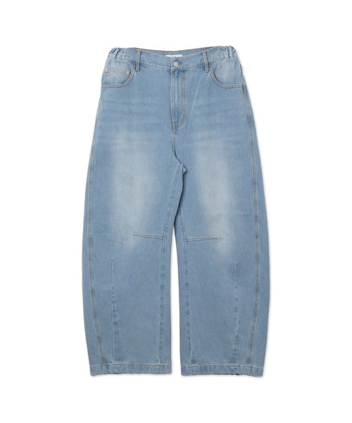 WEGO（ウィゴー）の「WEGO/イージーバレルレッグデニムパンツ（デニムパンツ・メンズ・スカイブルー/ブラウン/ブラック系3/ライトインディゴブルー/ブラック・SMALL/MEDIUM/LARGE）」の8枚目の写真