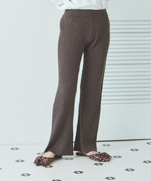黒　ニットパンツ　フレアパンツ　ビュアルセシン PROPORTION BODY DRESSING パンツ ニットフレアーパンツ