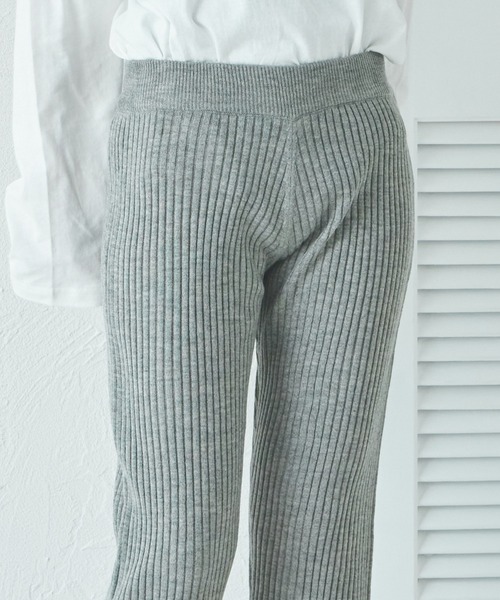 pairmanon(ペアマノン)の「【リンクコーデ】【ママサイズ】リブ編み ニット フレア パンツ(その他パンツ・レディース・ベージュ/ブラウン/グレー/ブラック・M/S)」の10枚目の写真