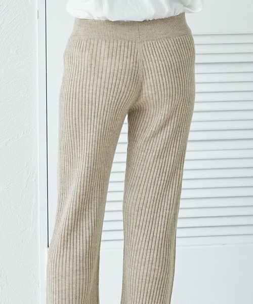 pairmanon(ペアマノン)の「【リンクコーデ】【ママサイズ】リブ編み ニット フレア パンツ(その他パンツ・レディース・ベージュ/ブラウン/グレー/ブラック・M/S)」の18枚目の写真