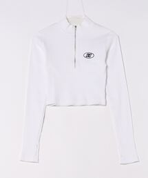 24 WS HALFZIP CROPPE/DCクロップドハーフジップ長袖カットソー