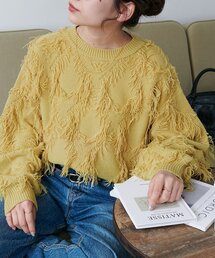 DISCOAT | 【新色追加/9色展開！】フリンジ使いプルオーバー《WEB限定カラーあり》(ニット/セーター)