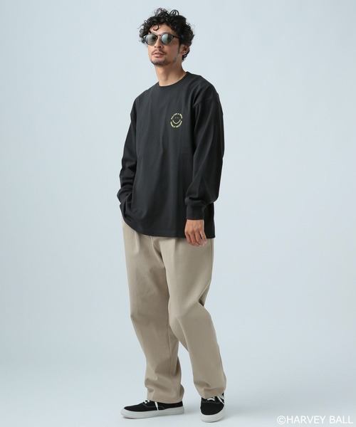 SMILEY FACE(スマイリーフェイス)の「【SMILEY FACE(スマイリーフェイス)】HELLOSMILEY長袖Tシャツ(Tシャツ/カットソー・メンズ・ブラック/グレー/オフホワイト/その他1・MEDIUM/LARGE)」の13枚目の写真