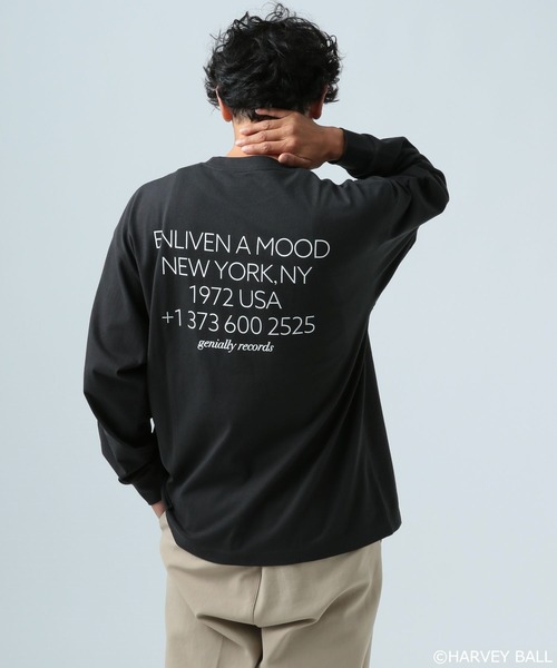 SMILEY FACE(スマイリーフェイス)の「【SMILEY FACE(スマイリーフェイス)】HELLOSMILEY長袖Tシャツ(Tシャツ/カットソー・メンズ・ブラック/グレー/オフホワイト/その他1・MEDIUM/LARGE)」の16枚目の写真