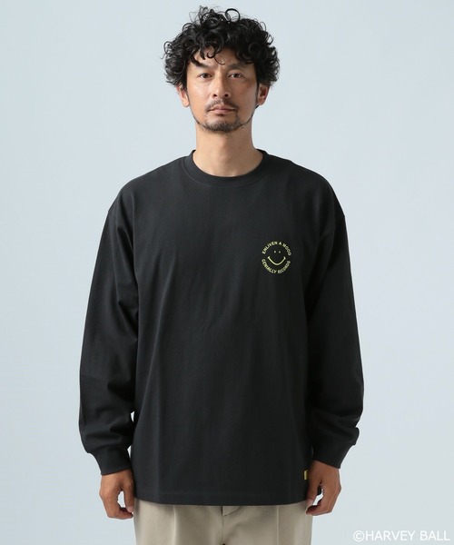 SMILEY FACE(スマイリーフェイス)の「【SMILEY FACE(スマイリーフェイス)】HELLOSMILEY長袖Tシャツ(Tシャツ/カットソー・メンズ・ブラック/グレー/オフホワイト/その他1・MEDIUM/LARGE)」の18枚目の写真