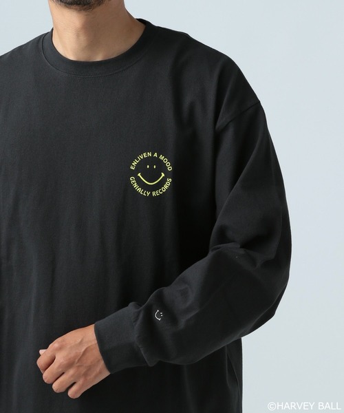 SMILEY FACE(スマイリーフェイス)の「【SMILEY FACE(スマイリーフェイス)】HELLOSMILEY長袖Tシャツ(Tシャツ/カットソー・メンズ・ブラック/グレー/オフホワイト/その他1・MEDIUM/LARGE)」の22枚目の写真