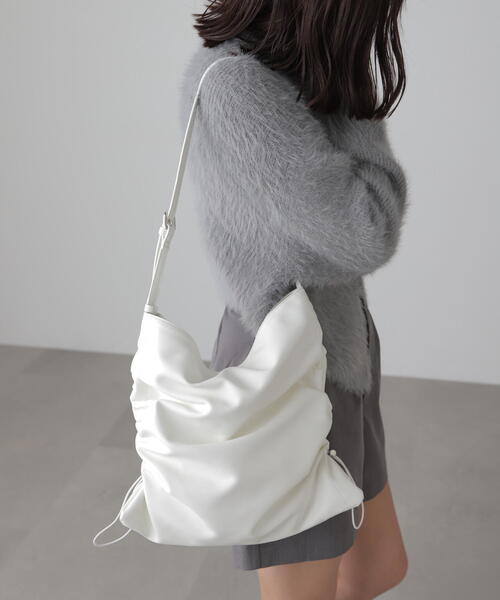 FREE'S MART(フリーズマート)の「◆ドロストトート(トートバッグ・レディース・ホワイト/ブラック・フリ-)」の1枚目の写真