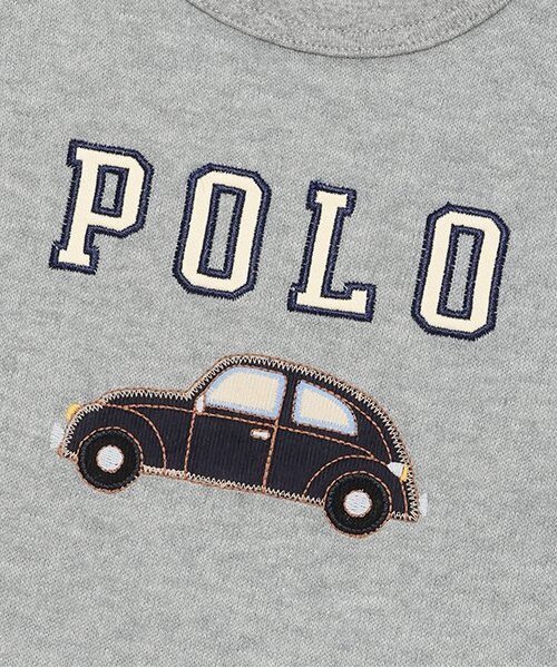 petit main(プティマイン)の「【POLO BCS】ロゴアップリケ長袖Tシャツ(Tシャツ/カットソー・キッズ・グリーン/ネイビー/トップグレー・80cm/90cm/100cm/110cm/120cm/130cm)」の6枚目の写真