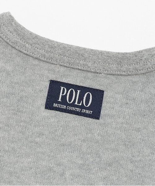 petit main(プティマイン)の「【POLO BCS】ロゴアップリケ長袖Tシャツ(Tシャツ/カットソー・キッズ・グリーン/ネイビー/トップグレー・80cm/90cm/100cm/110cm/120cm/130cm)」の10枚目の写真