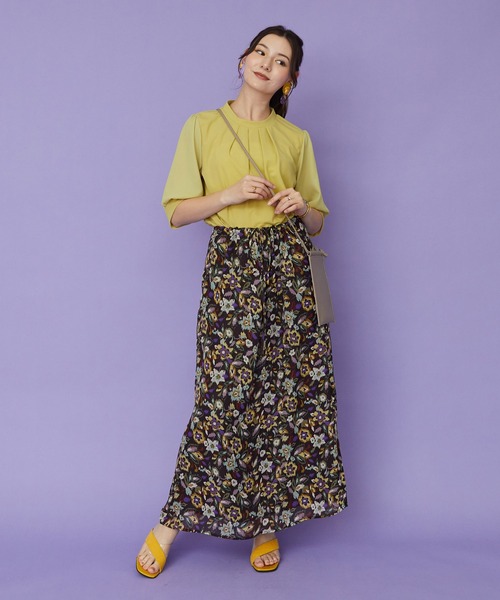 JETSET SOLO PLUS (ジェットセットソロプラス)の「【the Korner】フラワープリント ナロースカート(スカート・レディース・ブルー・38)」の8枚目の写真