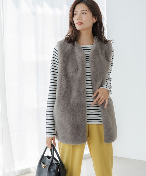 セール】大人リュクスファーベスト/136366（ベスト）｜Elura（エルーラ