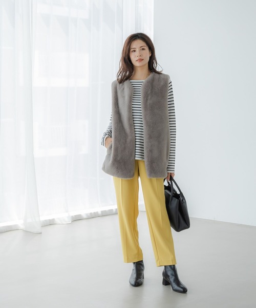 Elura（エルーラ）の「大人リュクスファーベスト/136366（ベスト・レディース・ブラウン/ブラウン系その他2・FREE）」の6枚目の写真