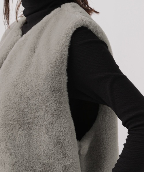 Elura（エルーラ）の「大人リュクスファーベスト/136366（ベスト・レディース・ブラウン/ブラウン系その他2・FREE）」の15枚目の写真