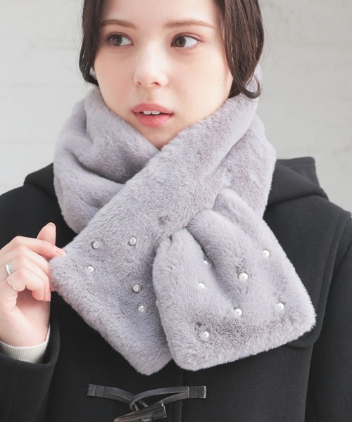 Honeys（ハニーズ）の「パール付ティペット（マフラー）」 - WEAR