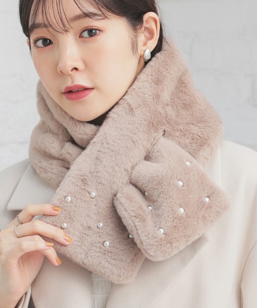 Honeys（ハニーズ）の「パール付ティペット（マフラー）」 - WEAR