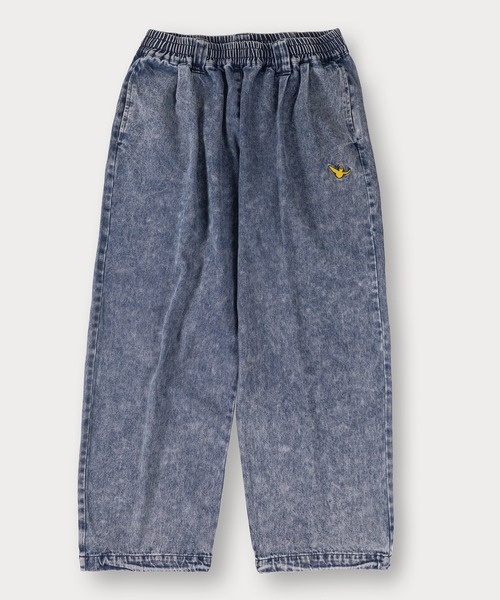 （What it isNt）ART BY MARKGONZALES（ワットイットイズント）の「【(What it isNt) ART BY MARK GONZALES/ワットイットイズント マークゴンザレス】ピスネーム付デニムスケーターパンツ バギーパンツ ウエストシャーリング（デニムパンツ・メンズ・ライトインディゴブルー/ケミカルウォッシュ/ブラック系その他/ブラック/インディゴブルー・XL/L/M）」の9枚目の写真