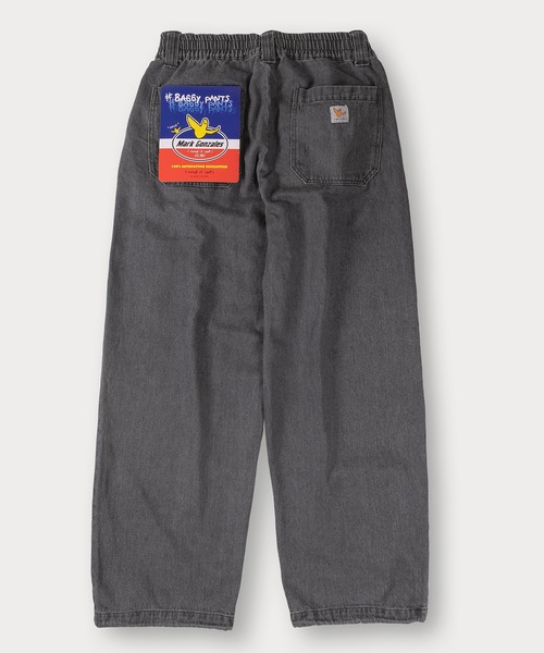 （What it isNt）ART BY MARKGONZALES（ワットイットイズント）の「【(What it isNt) ART BY MARK GONZALES/ワットイットイズント マークゴンザレス】ピスネーム付デニムスケーターパンツ バギーパンツ ウエストシャーリング（デニムパンツ・メンズ・ライトインディゴブルー/ケミカルウォッシュ/ブラック系その他/ブラック/インディゴブルー・XL/L/M）」の10枚目の写真