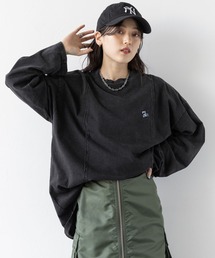 リメイク風/ドッキングピグメントロングTシャツ