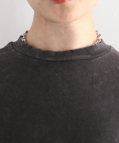 RAGEBLUE（レイジブルー）の「リメイク風/ドッキングピグメントロングTシャツ（Tシャツ/カットソー・レディース・アイボリー/ブラック/ブラウン・FREE）」の20枚目の写真