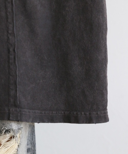 RAGEBLUE（レイジブルー）の「リメイク風/ドッキングピグメントロングTシャツ（Tシャツ/カットソー・レディース・アイボリー/ブラック/ブラウン・FREE）」の22枚目の写真