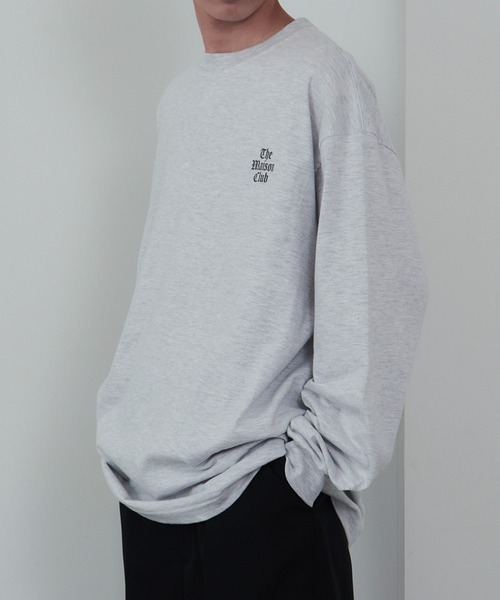 MAISON CLUB（メゾンクラブ）の「【MAISON CLUB】ワンポイントロゴロングTシャツ THE MAISON CLUB　ロンT（Tシャツ/カットソー・メンズ・グレー/ブラック/ホワイト/グレー系その他2・XL/L）」の9枚目の写真