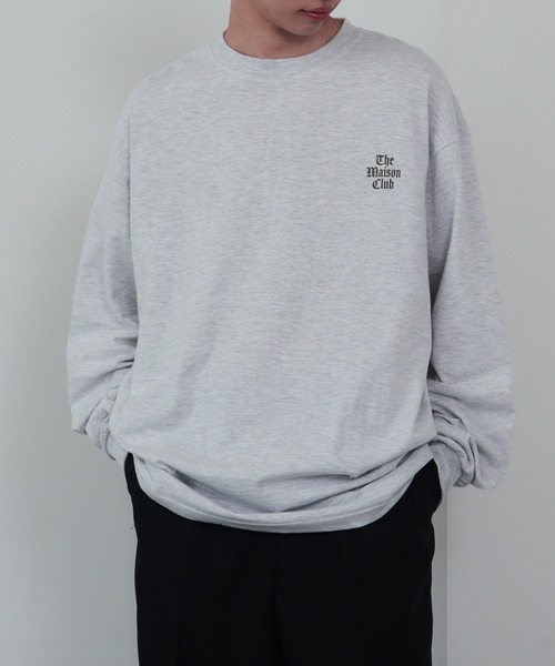 MAISON CLUB（メゾンクラブ）の「【MAISON CLUB】ワンポイントロゴロングTシャツ THE MAISON CLUB　ロンT（Tシャツ/カットソー・メンズ・グレー/ブラック/ホワイト/グレー系その他2・XL/L）」の7枚目の写真