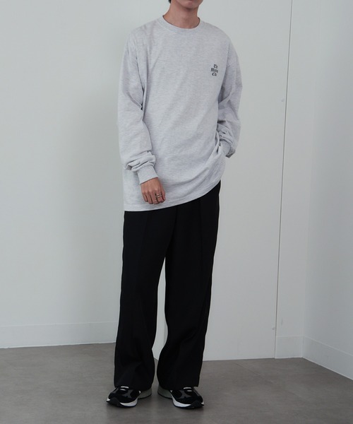 MAISON CLUB（メゾンクラブ）の「【MAISON CLUB】ワンポイントロゴロングTシャツ THE MAISON CLUB　ロンT（Tシャツ/カットソー・メンズ・グレー/ブラック/ホワイト/グレー系その他2・XL/L）」の11枚目の写真
