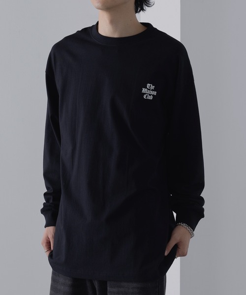 MAISON CLUB（メゾンクラブ）の「【MAISON CLUB】ワンポイントロゴロングTシャツ THE MAISON CLUB　ロンT（Tシャツ/カットソー・メンズ・グレー/ブラック/ホワイト/グレー系その他2・XL/L）」の20枚目の写真