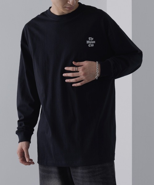 MAISON CLUB（メゾンクラブ）の「【MAISON CLUB】ワンポイントロゴロングTシャツ THE MAISON CLUB　ロンT（Tシャツ/カットソー・メンズ・グレー/ブラック/ホワイト/グレー系その他2・XL/L）」の19枚目の写真