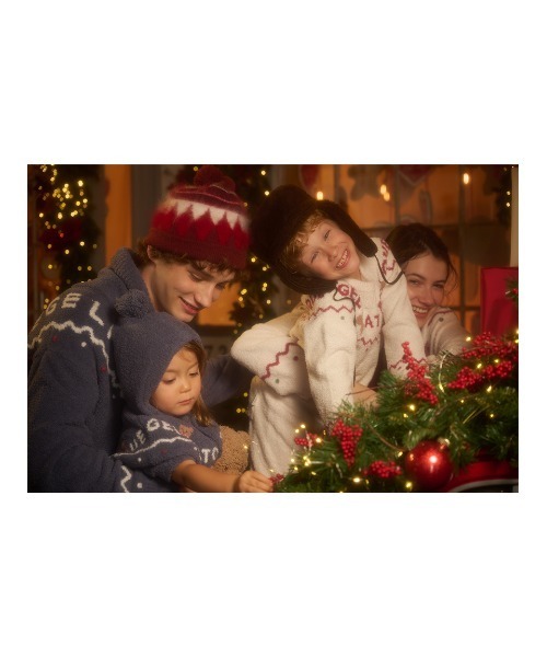 gelato pique（ジェラートピケ）の「【HOLIDAY】【KIDS】ノルディックプルオーバー（ルームウェア/パジャマ・キッズ・アイボリー/ネイビー・XX-SMALL/X-SMALL/SMALL/MEDIUM）」の20枚目の写真