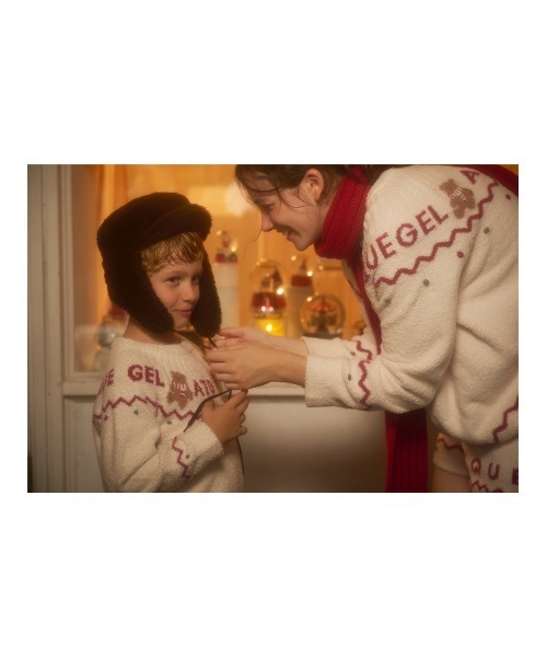 gelato pique（ジェラートピケ）の「【HOLIDAY】【KIDS】ノルディックプルオーバー（ルームウェア/パジャマ・キッズ・アイボリー/ネイビー・XX-SMALL/X-SMALL/SMALL/MEDIUM）」の21枚目の写真