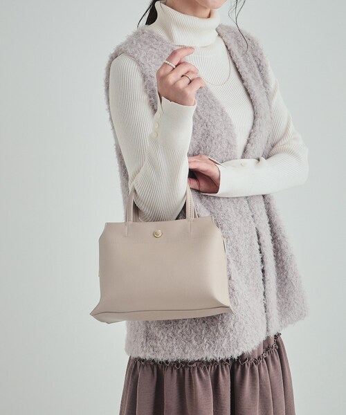 SHOO・LA・RUE（シューラルー）の「【セレモニー／2WAY】三層ミニトートバッグ（トートバッグ・レディース・アイボリー/グレー/ブラック・00）」の5枚目の写真