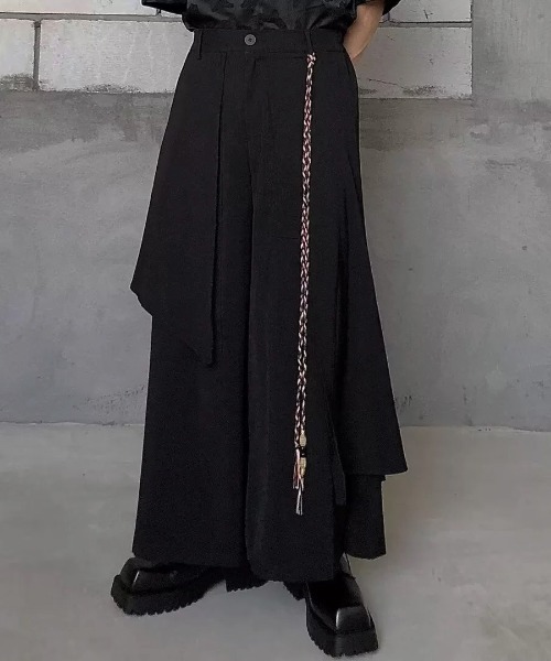 KOM/ドットケーオーエム』タッセルひも付き袴パンツ【Y】【CN