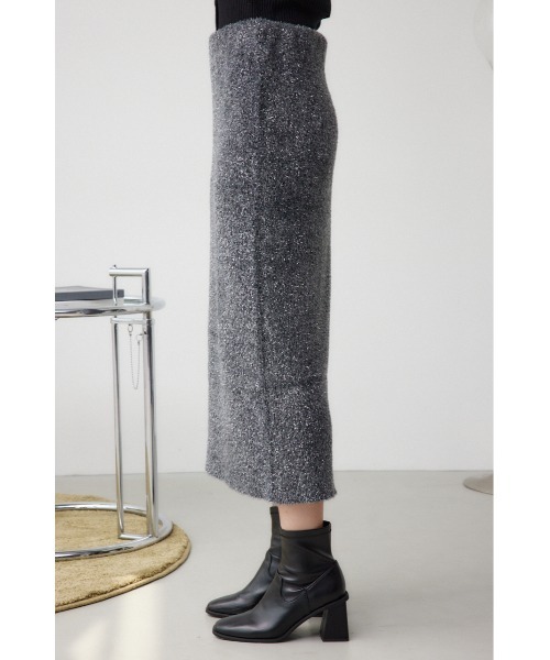 AZUL by moussy（アズールバイマウジー）の「ラメシャギーニットスカート（スカート・レディース・ブラック/グレー・FREE）」の7枚目の写真
