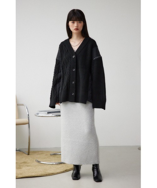 AZUL by moussy（アズールバイマウジー）の「ラメシャギーニットスカート（スカート・レディース・ブラック/グレー・FREE）」の14枚目の写真