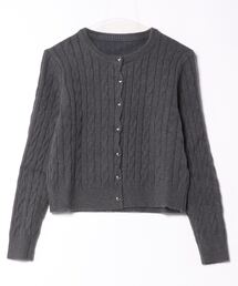 ハートボタンケーブルカーディガン【JD】