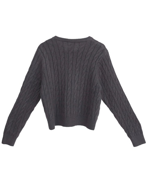 Judin（ジュディン）の「ハートボタンケーブルカーディガン【JD】（ニット/セーター・レディース・アイボリー/グレー/レッド・FREE）」の18枚目の写真