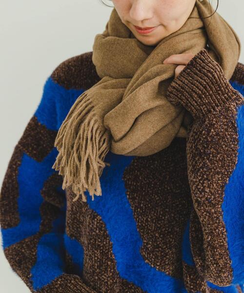 ITEMS URBANRESEARCH(アイテムズ アーバンリサーチ)の「ムジストール(マフラー・レディース・ライトベージュ/ライトブルー/チャコールグレー/キャメル・-)」の4枚目の写真