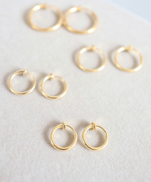 CERCA(チェルカ)の「KAM.accessory/金属アレルギー対応/シンプルミニフープイヤリング(イヤリング・レディース・ゴールド/シルバー・#11/#13/#15/#20)」の2枚目の写真