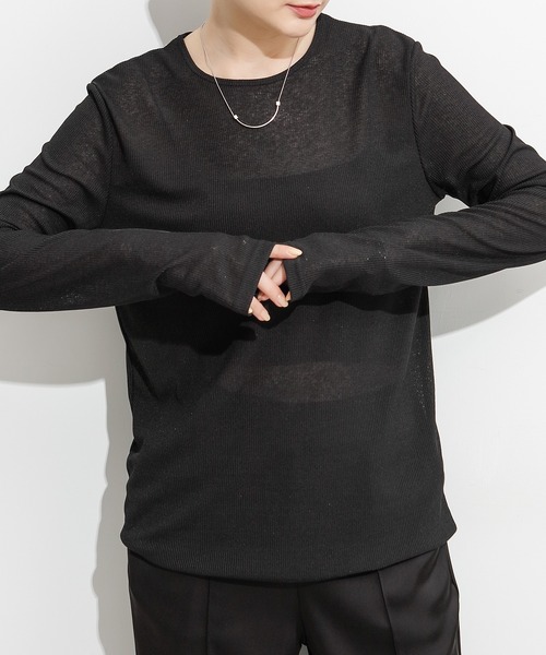 by LEGNA(バイレグナ)の「リブシアートップス(Tシャツ/カットソー・レディース・ブラック/ライトブルー/グレー/ベージュ/モカ/ホワイト/スカイブルー・LARGE/MEDIUM)」の19枚目の写真